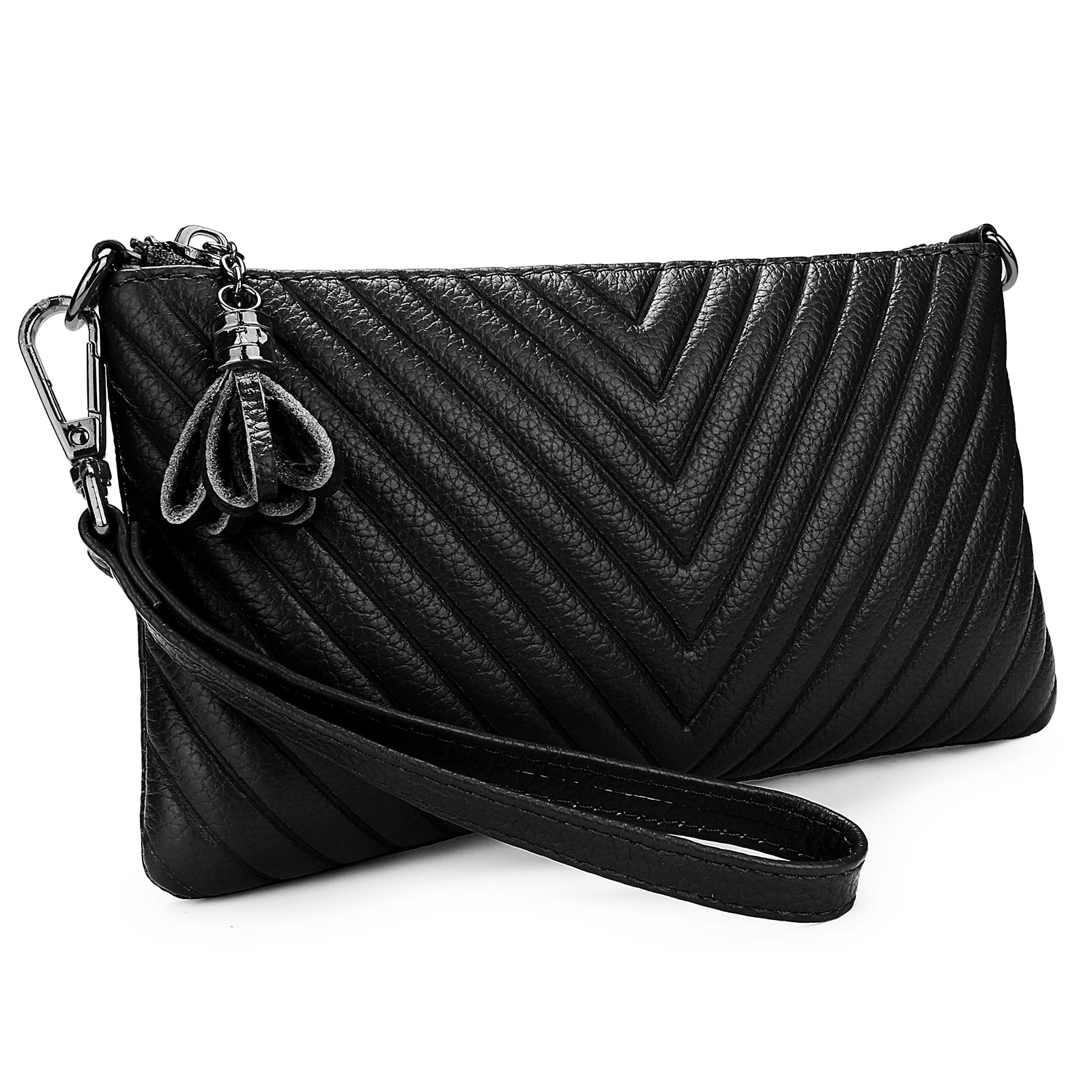 UTO Small Crossbody Clutch Handbag for Women Genuine Leather Wristlet