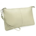 thumbnail image 1 of UTO Small Crossbody Clutch Purse for Women Genuine Leather Ladies Wristlet Wallet Handbag for Daily Traval(Beige), 1 of 7
