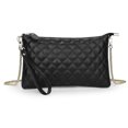 thumbnail image 1 of UTO Small Crossbody Clutch Purse for Women Genuine Leather Ladies Wristlet Wallet Handbag for Daily Traval(Black Quilted), 1 of 6