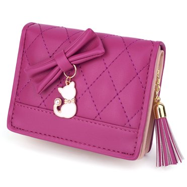 GIANCOMICS Slim Wallet Credit Card Holder Women, Purple Flower Rfid...