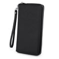 thumbnail image 1 of UTO Wallets for Women PU Leather Zip Around Clutch Purse Card Holder Large Capacity Ladies Phone Wristlet(Cross Black), 1 of 7