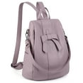 thumbnail image 1 of UTO Women Backpack PU Leather Ladies Fashion Handbags Backpacks Lightweight Travel Shoulder Bag(Pink Purple), 1 of 8