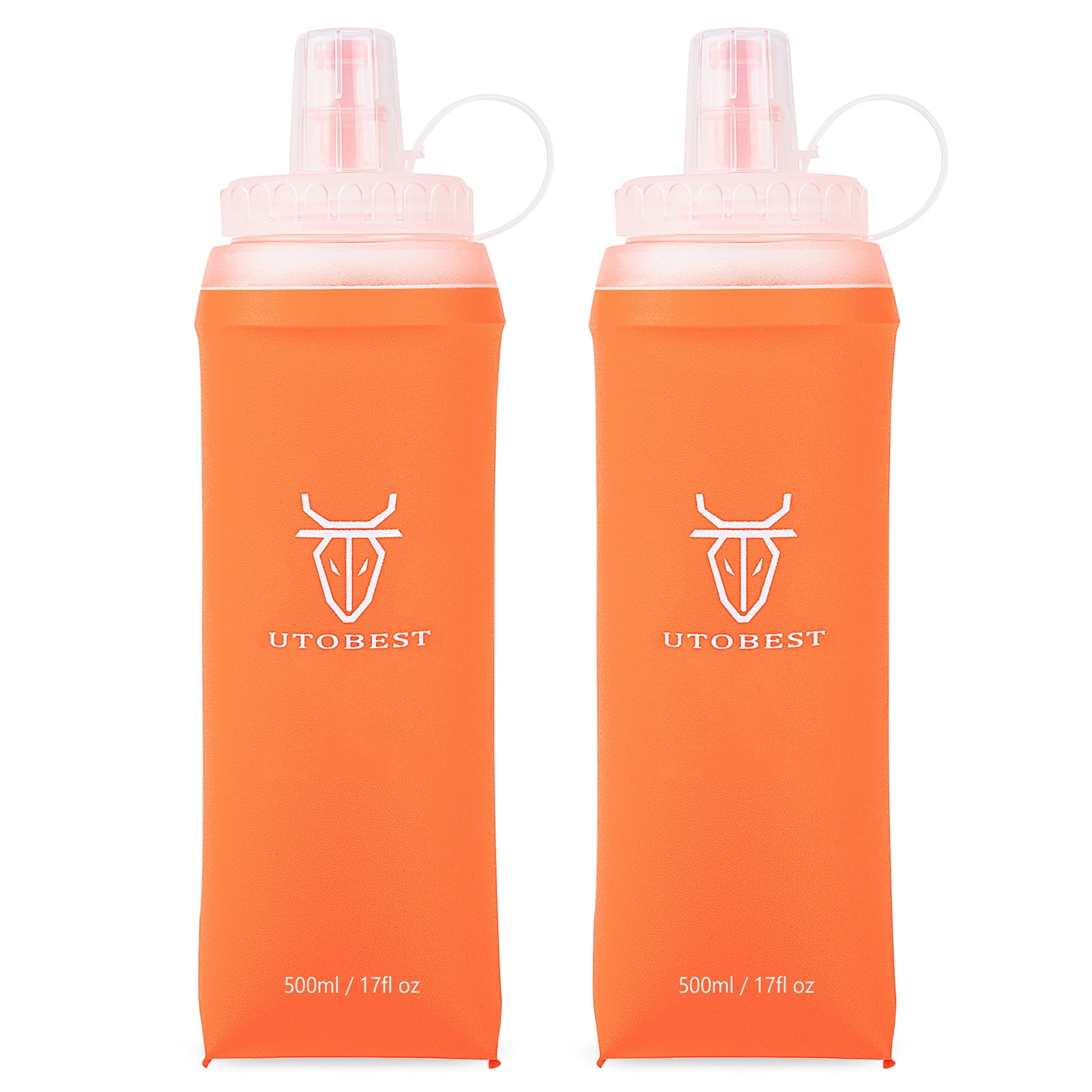 UTOBEST Soft Flask 500ml TPU Running Collapsible Water Bottles BPA Free