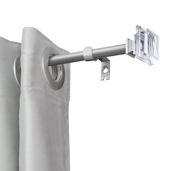 UTOPIA ALLEY Wall Mounted 3/4 Inch Curtain Rod - Curtain Rods For Windows 28 to 48 Inch, Adjustable Drapery Rods, Nickel Curtain Rods, Bedroom Curtain Rods, Tapestry Poles (Nickel, 28"-48")