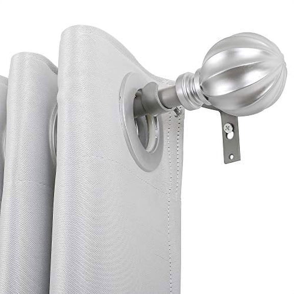 UTOPIA ALLEY Wall Mounted 3/4 Inch Curtain Rod - Curtain Rods For Windows 28 to 48 Inch, Adjustable Drapery Rods, Nickel Curtain Rods, Bedroom Curtain Rods, Tapestry Poles (Nickel, 28"-48")