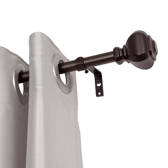 UTOPIA ALLEY Wall Mounted 3/4 Inch Curtain Rod - Curtain Rods For Windows 28 to 48 Inch, Adjustable Drapery Rods, Oil rubbed bronze Bedroom Curtain Rods, Tapestry Poles (Oil rubbed bronze, 28"-48")