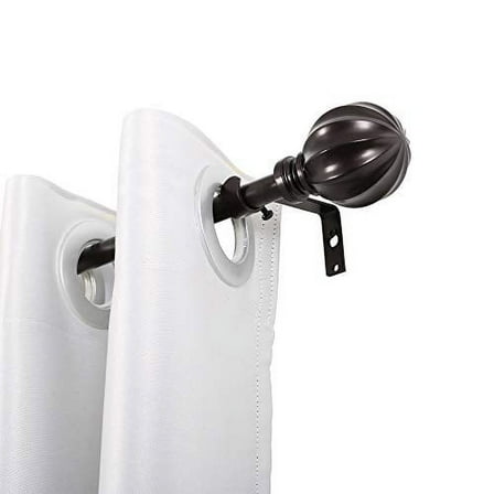 UTOPIA ALLEY Wall Mounted 3/4 Inch Curtain Rod - Curtain Rods For Windows 28 to 48 Inch, Adjustable Drapery Rods, Oil rubbed bronze Bedroom Curtain Rods, Tapestry Poles (Oil rubbed bronze, 28"-48")