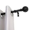thumbnail image 1 of UTOPIA ALLEY Wall Mounted 3/4 Inch Curtain Rod - Curtain Rods For Windows 48 to 86 Inch, Adjustable Drapery Rods, Black Curtain Rods, Bedroom Curtain Rods, Tapestry Poles (Black, 48"-86"), 1 of 8