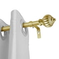 thumbnail image 1 of UTOPIA ALLEY Wall Mounted 3/4 Inch Curtain Rod - Curtain Rods For Windows 86 to 120 Inch, Adjustable Drapery Rods, Gold Curtain Rods, Bedroom Curtain Rods, Tapestry Poles (Gold, 86"-120"), 1 of 9