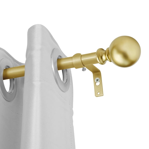 UTOPIA ALLEY Wall Mounted 3/4 Inch Curtain Rod - Curtain Rods For Windows 86 to 120 Inch, Adjustable Drapery Rods, Gold Curtain Rods, Bedroom Curtain Rods, Tapestry Poles (Gold, 86"-120")