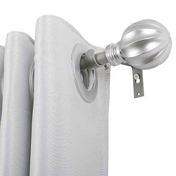 UTOPIA ALLEY Wall Mounted 3/4 Inch Curtain Rod - Curtain Rods For Windows 86 to 120 Inch, Adjustable Drapery Rods, Nickel Curtain Rods, Bedroom Curtain Rods, Tapestry Poles (Nickel, 86"-120")