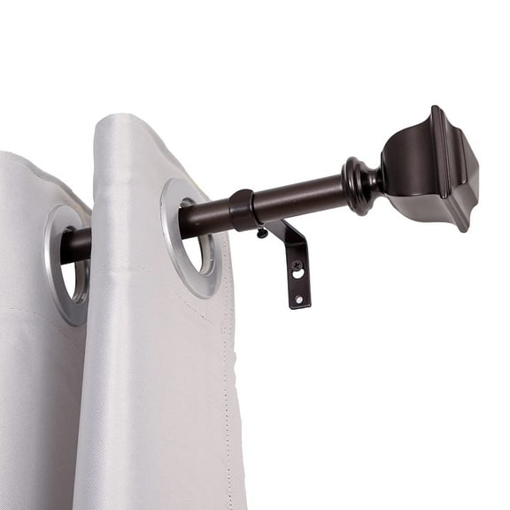 UTOPIA ALLEY Wall Mounted 3/4 Inch Curtain Rod - Curtain Rods For Windows 86 to 120 Inch, Adjustable Drapery Rods, Oil rubbed bronze Bedroom Curtain Rods, Tapestry Poles (Oil rubbed bronze 86"-120")