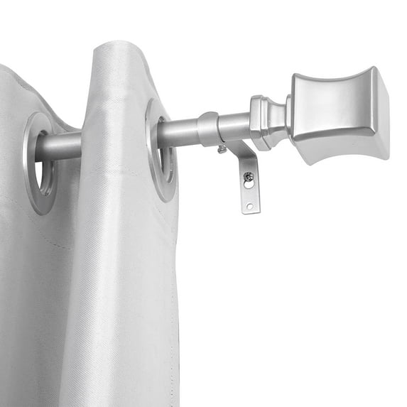UTOPIA ALLEY Wall Mounted 3/4 Inch Curtain Rod - Curtain Rods For Windows 48 to 86 Inch, Adjustable Drapery Rods, Nickel Curtain Rods, Bedroom Curtain Rods, Tapestry Poles (Nickel, 48"-86")