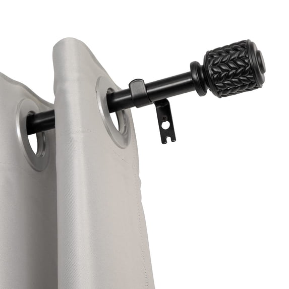 UTOPIA ALLEY Wall Mounted 3/4 Inch Curtain Rod - Curtain Rods For Windows 86 to 120 Inch, Adjustable Drapery Rods, Black Curtain Rods, Bedroom Curtain Rods, Tapestry Poles (Black, 86"-120")