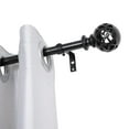 thumbnail image 1 of UTOPIA ALLEY Wall Mounted 3/4 Inch Curtain Rod - Curtain Rods For Windows 48 to 86 Inch, Adjustable Drapery Rods, Black Curtain Rods, Bedroom Curtain Rods, Tapestry Poles (Black, 48"-86"), 1 of 7