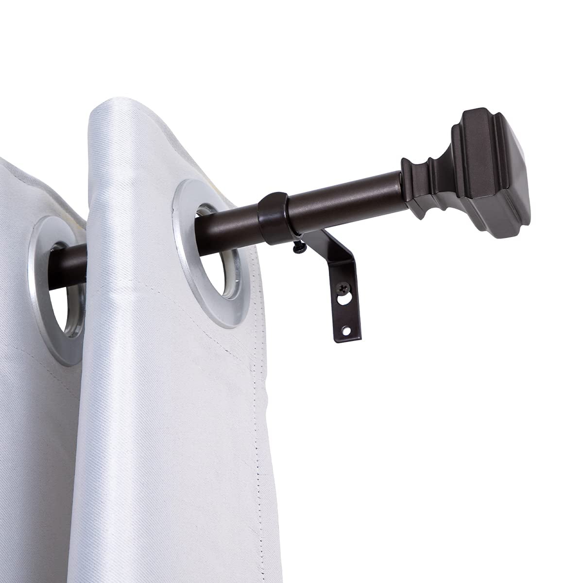 UTOPIA ALLEY Wall Mounted 5/8 Inch Curtain Rod - Curtain Rods For Windows 48 to 86 Inch, Adjustable Drapery Rods, Oil rubbed bronze Bedroom Curtain Rods, Tapestry Poles (Oil rubbed bronze, 48"-86")