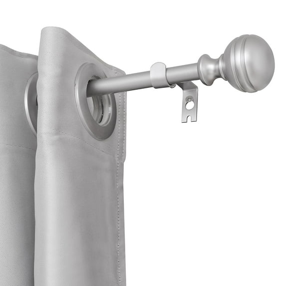 UTOPIA ALLEY Wall Mounted 5/8 Inch Curtain Rod - Curtain Rods For Windows 86 to 120 Inch, Adjustable Drapery Rods, Nickel Curtain Rods, Bedroom Curtain Rods, Tapestry Poles (Nickel, 86"-120")