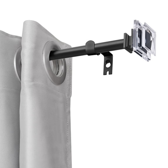 UTOPIA ALLEY Wall Mounted 3/4 Inch Curtain Rod - Curtain Rods For Windows 48 to 86 Inch, Adjustable Drapery Rods, Black Curtain Rods, Bedroom & Living Room Decorative Curtain Rods, Tapestry Poles