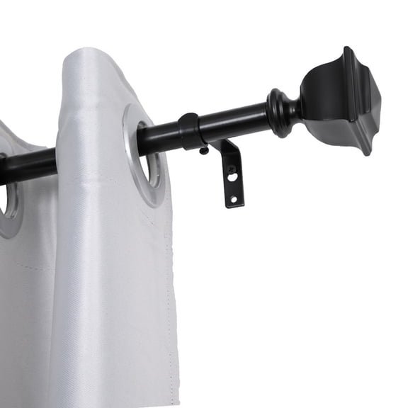 UTOPIA ALLEY Wall Mounted 3/4 Inch Curtain Rod - Curtain Rods For Windows 86 to 120 Inch, Adjustable Drapery Rods, Black Curtain Rods, Bedroom & Living Room Decorative Curtain Rods, Tapestry Poles