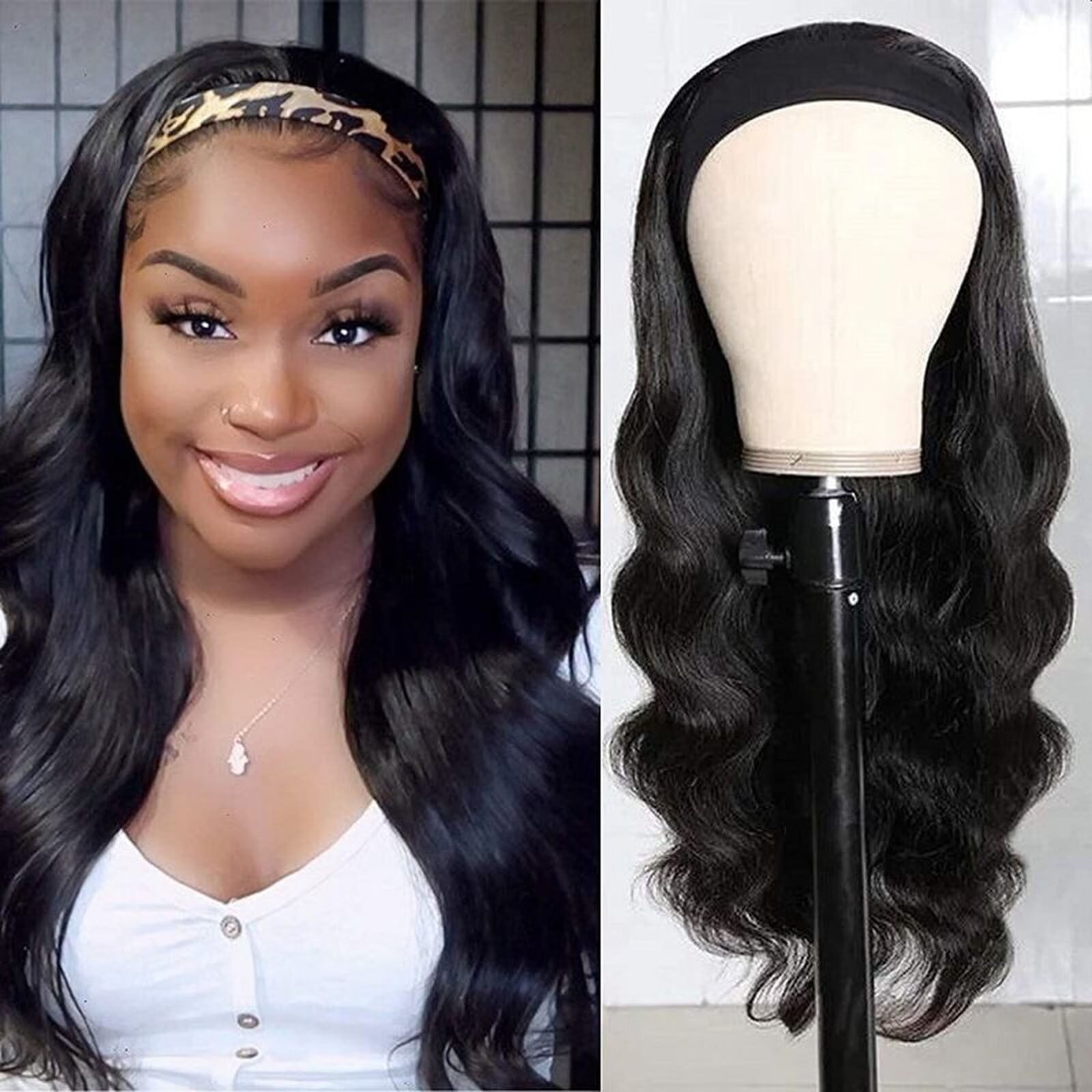 UTOURS Human Hair Wigs For Women Black Color Natural Lace Hair Black Hair Long Wigs Fashion Sexy Wave Synthetic Wig High Temp