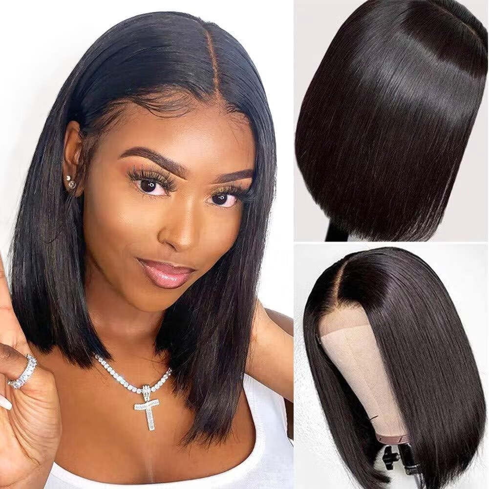 UTOURS Bob Wigs Human Hair 12 inch Bob Lace Front Wig for Black Women ...