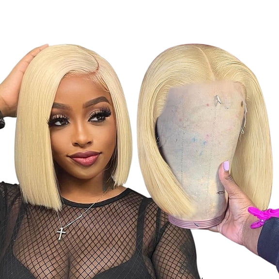 UTOURS Cosplay Pastel Pink Shoulder Length Short Bob Wavy Heat OK Fiber Hair None Lace Synthetic Wigs with Full Bangs