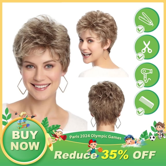 UTOURS Fashion Women's Sexy Full Bangs Wig Short Brown Styling Cool