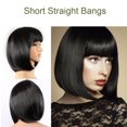 thumbnail image 1 of UTOURS Lady Girl Wig Women's Short Straight Bangs Full Hair Wigs Cosplay Party, 1 of 3