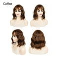 thumbnail image 1 of UTOURS Women Short Wavy Bob Silky Wavy Synthetic Heat Resistant Wig with Natural Bangs, 1 of 1