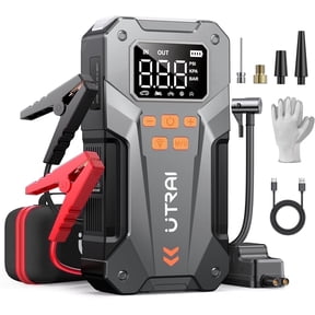 5000A Car Jump Starter w/ Air Compressor 150PSI 12V Power Bank for Gas & 10L Diesel | UTRAI