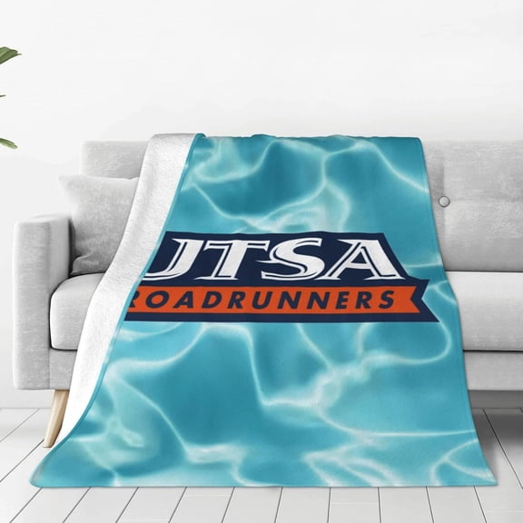 UTSA Roadrunners Fleece Blanket, Very Soft Microfiber Flannel Blanket for Couch Warm and Cozy for All Seasons