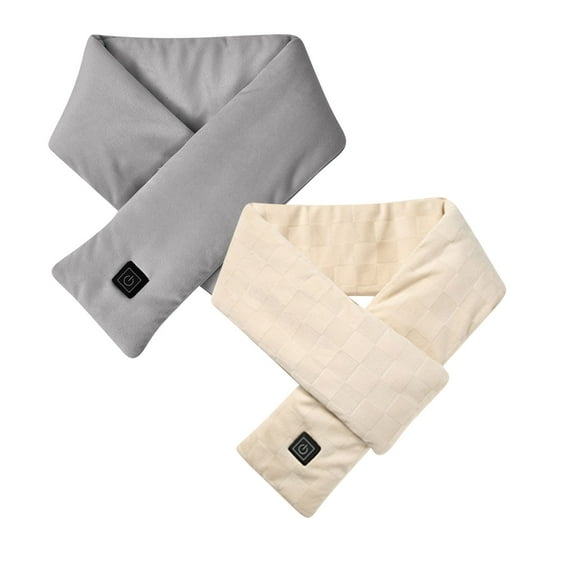 UTSJKR 2 Pack Automatic Heated Scarf for Women, USB Smart Charging Heated Neck Scarf for Men, Efficient Heating Scarf with 3 Heating Gray