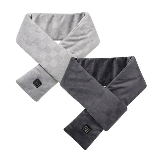 UTSJKR 2 Pack Heated Scarf for Women Men Rechargeable (Charger Not Included), Heating Pad for Neck, Winter Neck Heating Pad Gray