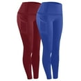 thumbnail image 1 of UTSJKR 2 Pack Yoga Pants High Waisted Leggings for Women - Soft Opaque Slim Tummy Control Printed Pants for Running Cycling Yoga Multicolor XL, 1 of 9