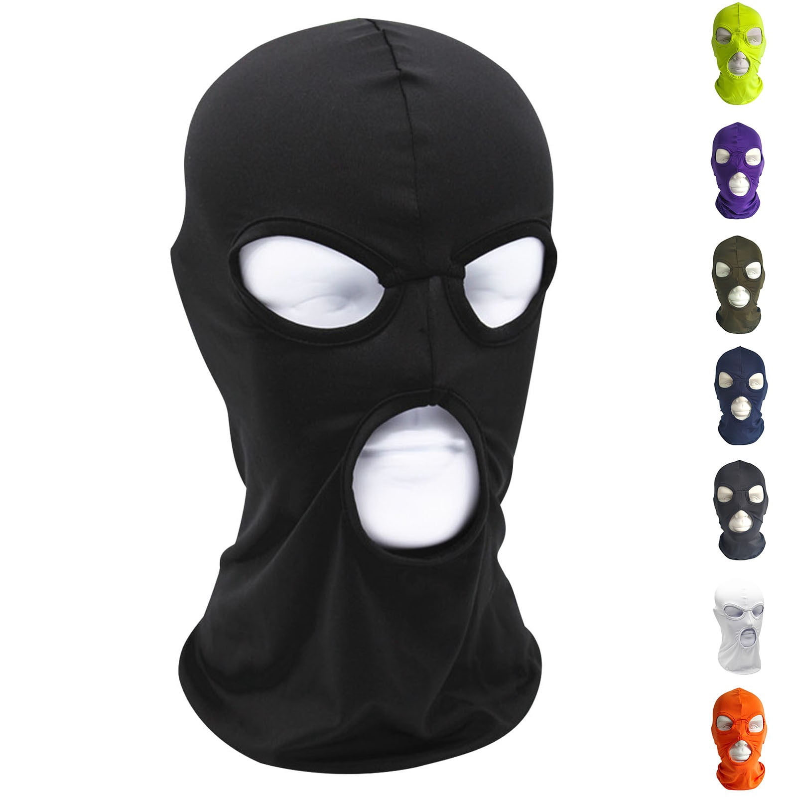 帽子 YORI SPORT LOGO SKI MASK UTSJKR-3-Hole-Black-Balaclava-