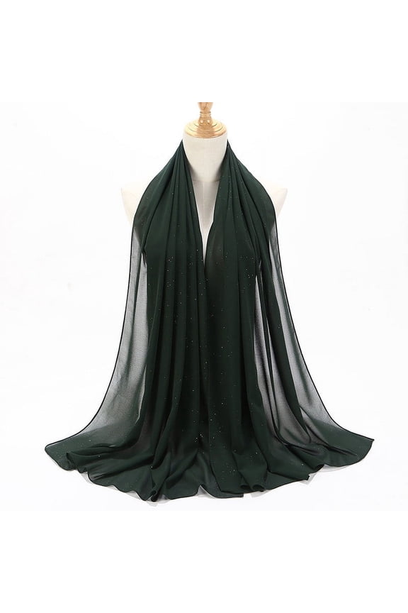 72 * 175 Cm Muslim Chiffon Hijab Scarf Shawl Women's Hijab Islamic Hijab Scarf Muslim Veil Hijab Scarf African Scarf Army Green