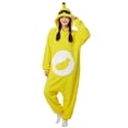 thumbnail image 1 of UTSJKR Adult Onesie Banana Costume Pajamas Cosplay Fruits Homewear Halloween Unisex Sleepwear Fleece Jumpsuit for Men Women Yellow S, 1 of 5