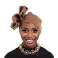 thumbnail image 1 of UTSJKR African Turban Caps Pre-Tied Flower Turbans for Women Head Scarf for Women Hair Wraps Cover Beanie Cap 2025 Coffee, 1 of 3