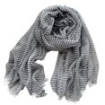 thumbnail image 1 of UTSJKR Assorted Striped Lightweight Scarves - Soft, Breathable & Versatile for All Seasons, Multiple Elegant Colors, Perfect for Fashion Lovers Navy, 1 of 2
