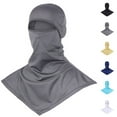 thumbnail image 1 of UTSJKR Balaclava Summer Full Face Mask for Sun Protection Breathable Motorcycle Hood Helmet Liners Windproof Long Neck Cover Black, 1 of 3