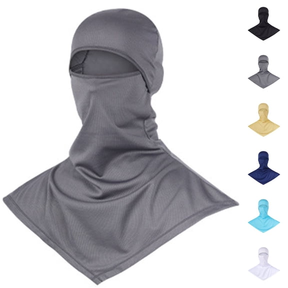 UTSJKR Balaclava Summer Full Face Mask for Sun Protection Breathable Motorcycle Hood Helmet Liners Windproof Long Neck Cover Navy
