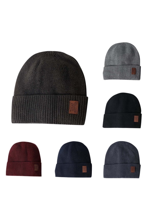 Beanies for Men Women Fall Winter Cap Warmer Casual Hats Unisex Warm Comfy Knitted Skullies Hat Soft Outdoor Ski Caps Wine