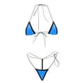 thumbnail image 1 of UTSJKR Bikini Set for Women Extreme Triangle Top G String Swearwear Sexy Multi Clour Tie Side Mini Bathing Suit Sky Blue Free Size, 1 of 2