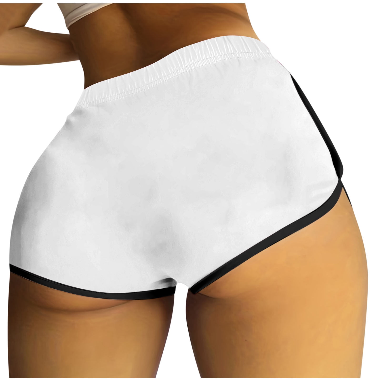UTSJKR Booty Shorts for Women Solid Color Yoga Dance Gym Workout