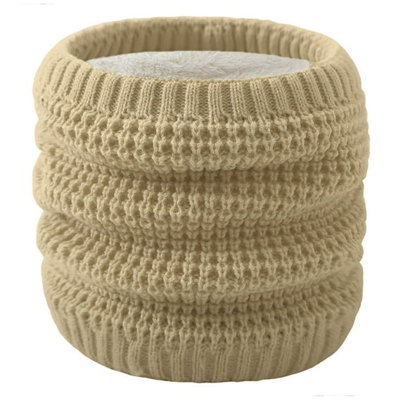 UTSJKR Casual Windproof Neck Warmer Scarf for Winter Soft and Stylish Plus Circle Collar Scarf for Men and Women Grey Color for Outdoor Activities Beige