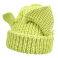 thumbnail image 1 of UTSJKR Cat Ear Hat Cute Beanie Hat Knit Skull Cap Ski Hat Warm Funny Hat Knit Beanie Hats Wool Cap Warm Slouchy Crochet Hat Green, 1 of 6