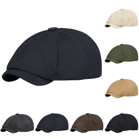 UTSJKR Classic Newsboy Caps for Men Summer Golf Hat Vintage Flat Cap Ivy Cabbie Driving Hunting Cap 8 Panel Baker Boy Hats Navy