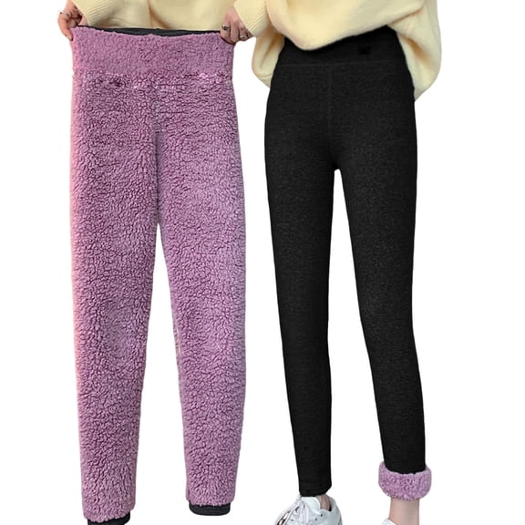 UTSJKR Women's Fleece Lined Leggings Warm Winter Yoga Pants High Waisted Legging Thermal Running Pants Casual Leggings Black XL