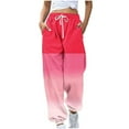 thumbnail image 1 of UTSJKR Women's Gradient Sweatpants Loose Fit Drawstring Elastic Waist Jogger Pants Comfortable Sport Active Workout Jogger Pants with Pockets Hot Pink L, 1 of 5