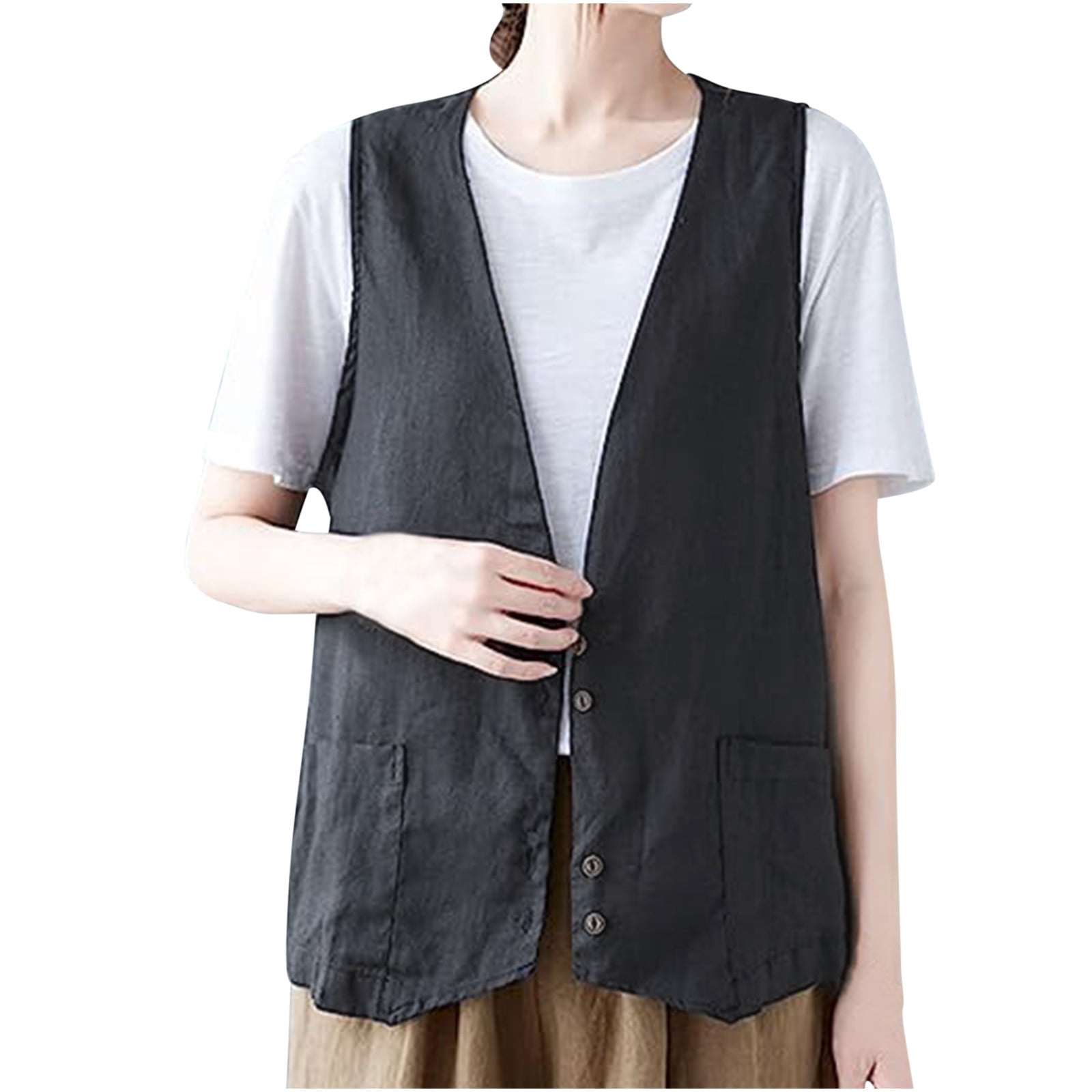 Summer vests plus size online